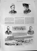 Original Old Antique Print 1889 Mary Scharlieb Worley London Downes Gordon War