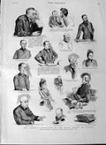 Old Antique Print 1889 Parnell Commission Royal Courts Justice Dufferin 19th