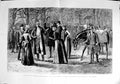 Old Antique Print 1889 Military Steeplechases Sandown Park Horse Racing 19th