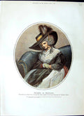Original Old Antique Print 1889 Colour Thoughts Matrimony Lady Raphael Smith