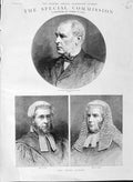 Old Antique Print 1889 Special Commission Hannen Day Smith Parnell Pigott 19th