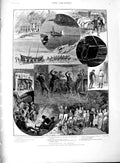 Original Old Antique Print 1889 Medical Students Whitechapel Boys Wales Boat