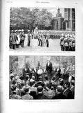 Original Old Antique Print 1889 Prince Wales Northamptonshire Wedding Gladstone