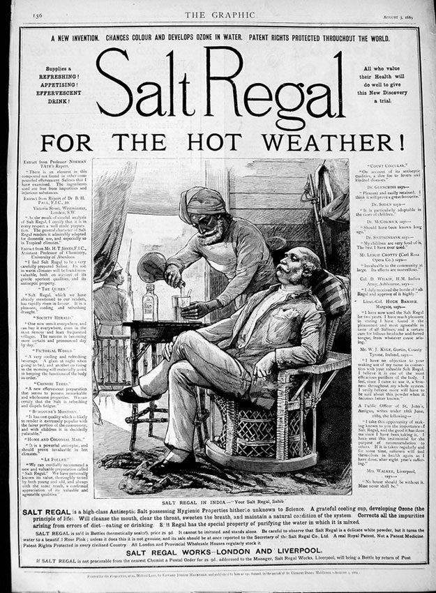 Original Old Antique Print 1889 Advertisement Salt Regal Antiseptic London 19th