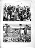 Original Old Antique Print 1889 Banquet Portsmouth German Navy Egypt Arghin War