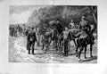 Old Antique Print 1889 Examination Cavalry Artillery Horses War Service 19th