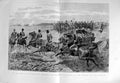 Old Antique Print 1889 Review Sham Fight Emperor Germany Charge Hussars 19th