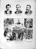 Old Antique Print 1889 Navy Reserves Train Wyndham Francis Robinson Men 19th