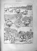 Original Old Antique Print 1889 Pulla Fishing Indus River Boat Natives 19th