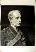 Old Antique Print 1889 Portrait General Viscount Wolseley Frank Holl Art 19th