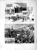 Original Old Antique Print 1889 Stirke Dock Labourers London Fire Brigade Paris