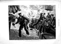 Original Old Antique Print 1889 Conqueror Ships Ward-Room Galley Sailors Navy