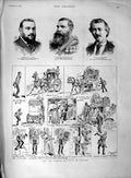 Original Old Antique Print 1889 Cab Runner London Jacobs Strickland Blanchard