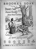 Original Old Antique Print 1889 Advertisement Brooke'S Monkey Brand Soap London