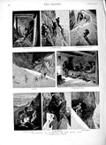 Original Old Antique Print 1889 Mountain Climbing Alps Grindelwald Schrundlein