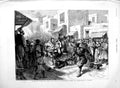 Old Antique Print 1889 Moorish Manners Customs Barbarous Punishing Woman 19th