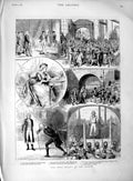 Original Old Antique Print 1889 Dead Heart Lyceum Theatre Henry Irving Bancroft