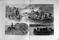 Original Old Antique Print 1889 Cub Hunting Pembrokeshire Hounds Milford Haven