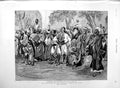 Original Old Antique Print 1889 Reception Prince Wales Cairo Natives Egypt 19th
