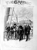 Original Old Antique Print 1889 Emperor Germany Venice Count Tiepolo Battenberg