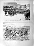 Old Antique Print 1889 Lancers Beluchistan India Capetown Africa Scottish 19th