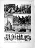 Old Antique Print 1889 Winnipeg Canada Pacific Railway Fort William Tepe 19th