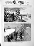 Old Antique Print 1889 Prince Albert Victor India King Alexnader Zaitcha 19th