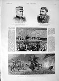 Old Antique Print 1889 Torrens Plunkett Balfour Edinburgh Pick Sticking 19th