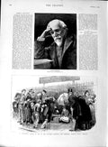 Old Antique Print 1889 Robert Browning Victoria Hospital Children Chelsea 19th