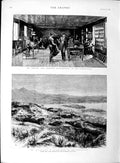 Original Old Antique Print 1889 Edison Electrician Laboratory Brazil Christovao