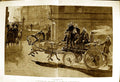 Original Old Antique Print 1890 Sepia Metropolitan Fire-Engine Firemen Horse 0