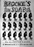 Original Old Antique Print 1890 Advertisement Brookes Monkey Brand Soap London