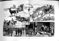 Old Antique Print 1890 Queen Staghounds Hunting Horses Aylesbury Station 19th