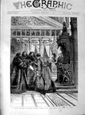 Original Old Antique Print 1890 Prince Ferdinand Bulgaria Greek Church Sofia
