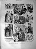 Original Old Antique Print 1890 Plucked Geese Gobang Mining Company Story 19th