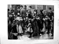 Old Antique Print 1890 Flower Girls University College Hospital Fine Art 19th