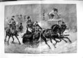 Original Old Antique Print 1890 Czarina Driving Through St. Petersburg Russia