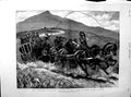 Original Old Antique Print 1890 Transvaal GFields Horses Eight In Hand Coach