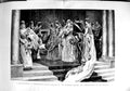 Original Old Antique Print 1890 Drawing Room Buckingham Palace Ladies Dresses