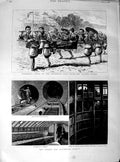 Original Old Antique Print 1890 London Southwark Subway Gymkhana Hong Ko 19th