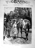 Original Old Antique Print 1890 John Charlton Fine Art Lady Horse Riding F 19th
