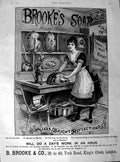 Antique Old Print Ref.472 1890 Advertisement Brookes Monkey Brand Soap London