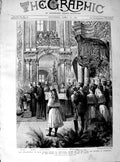 Old Antique Print 1890 Prince Alfred Edinburgh Chapel Ducal Palace Coburg 19th