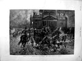 Original Old Antique Print 1890 St. Petersburg Czar Horses Carriage Church 19th