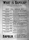 Original Old Antique Print 1890 Advertisement Sapolio Soap Enoch Morgans London