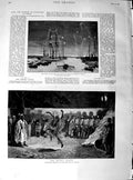 Old Antique Print 1890 Duke Connaught Ships Colombo Devil'S Dance Africa 19th