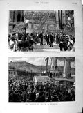 Old Antique Print 1890 Mr. Stanley Bourse Brussels Admiralty Pier Dover 19th
