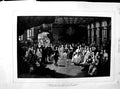 Original Old Antique Print 1890 Scene King Charles Ii Ball Hague Fine Art 19th