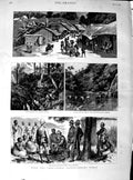 Old Antique Print 1890 Chin-Lushai Bazaar Demagiri Rajah Lienpunga Lushai 19th