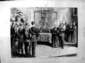 Old Antique Print 1890 Officers Jubilee Memorial Buckingham Palace Queen 19th
